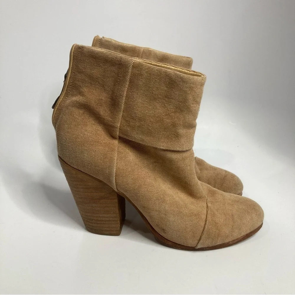 Rag & Bone Newbury Canvas ankle boots‎ camel size 9.5